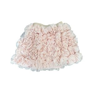 Mini Boden Pink Tulle Ruffled Floral Skirt Girls 5-6, EUC